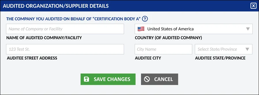 Supplier Details Form